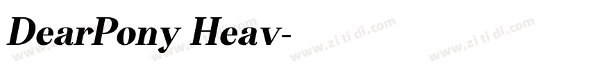 DearPony Heav字体转换